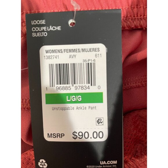 Under Armour Womens Loose Fit Coral Joggers With Zipper Pocket L - Picture 14 of 16